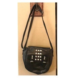 Black Pleather Studded purse